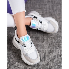 Weide Adidași sportivi alb negru gri 1