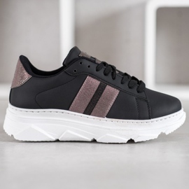 Weide Adidași pe platformă negru multicolor 3