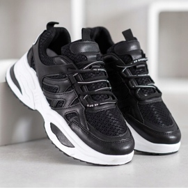 SHELOVET Adidași negri confortabili negru 2