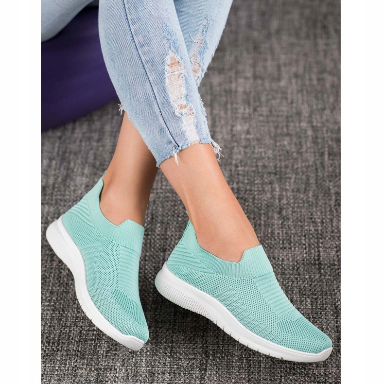 SHELOVET Încălțăminte textilă multicolor verde 2