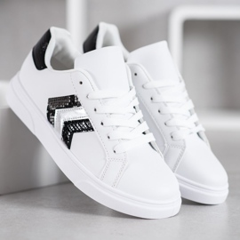 SHELOVET Pantofi la modă din piele ecologică alb negru gri 2