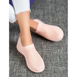 SHELOVET Slipons ajurati confortabili multicolor portocale 1