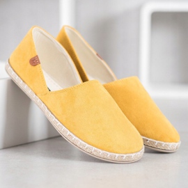 SHELOVET Espadrile galbene alunecoase 2