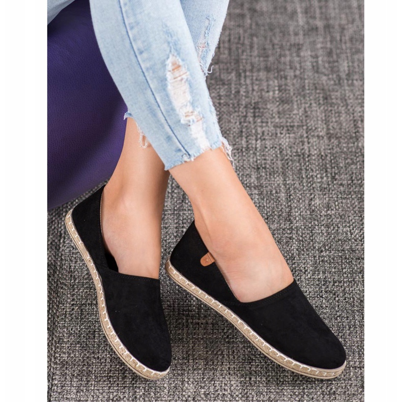 SHELOVET Espadrile negre slip-on negru 1