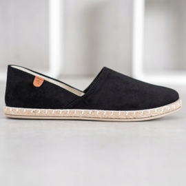 SHELOVET Espadrile negre slip-on negru 2