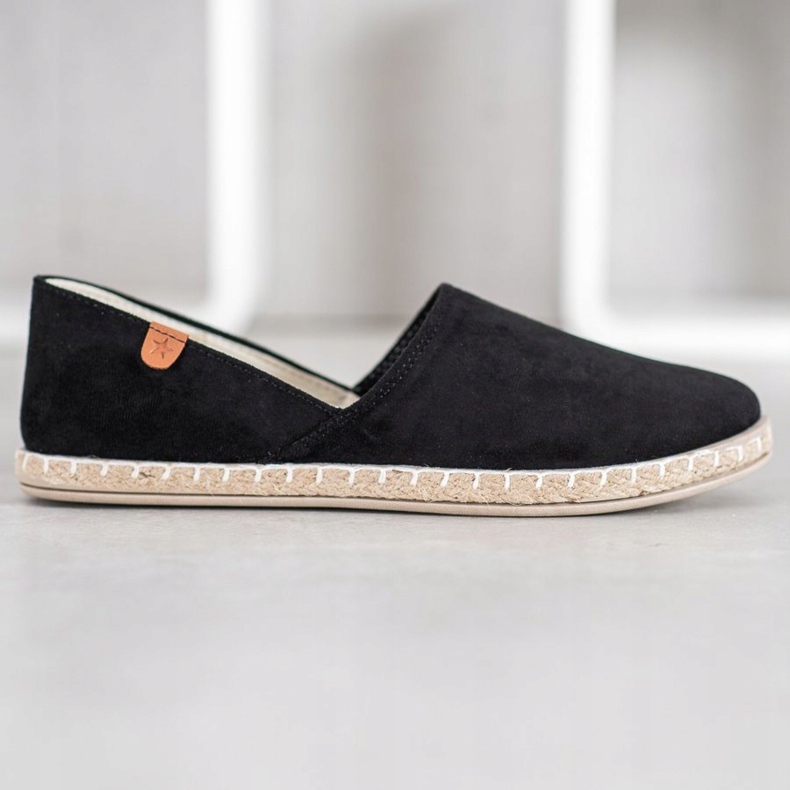 SHELOVET Espadrile negre slip-on negru 2