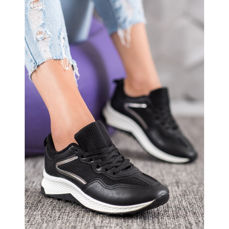 SHELOVET Adidași negri clasici negru 1