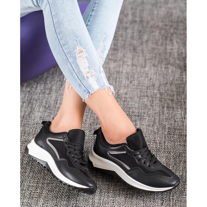 SHELOVET Adidași negri clasici negru 2