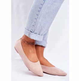 PS1 Balerini pentru femei din piele ecologică Bej Bellissima 1