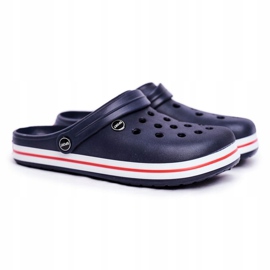 Papuci bărbați pentru piscină Kroksy Pasipheme Blue Navy albastru marin 1