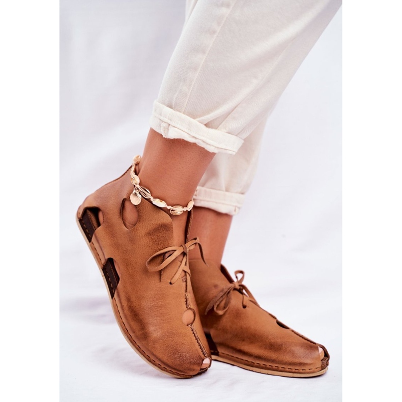 Brogues pentru femei Maciejka Rude 03426-19 maro 1