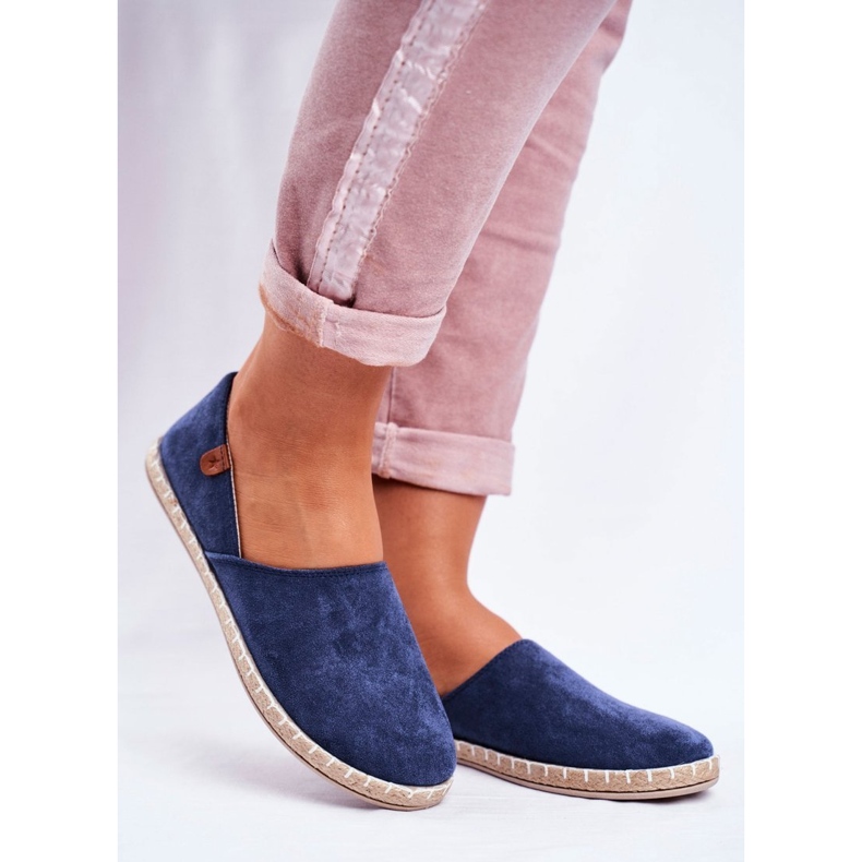 NEWS Espadrile Slip-On Vulcan de culoare albastru maro pentru femei 1