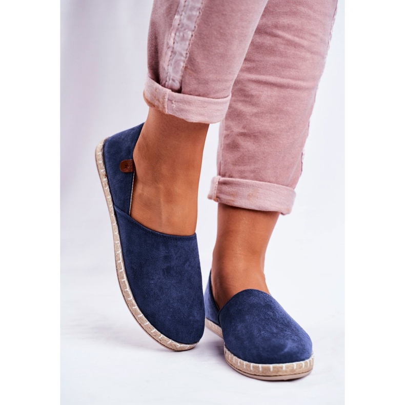 NEWS Espadrile Slip-On Vulcan de culoare albastru maro pentru femei 2