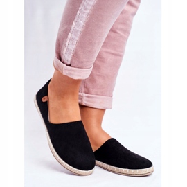 NEWS Espadrile alunecate negre pentru femei negru 1