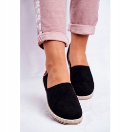 NEWS Espadrile alunecate negre pentru femei negru 2