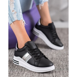 SHELOVET Adidași din piele ecologică negru 1