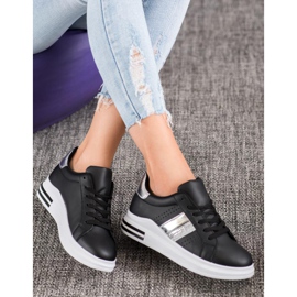 SHELOVET Adidași din piele ecologică negru 2