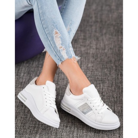 SHELOVET Adidași din piele ecologică alb 2