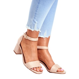 Vinceza Sandale de damă piele întoarsă bej Mai mult și mai mult! 1