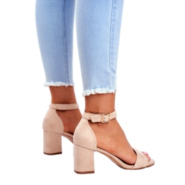 Vinceza Sandale de damă piele întoarsă bej Mai mult și mai mult! 2