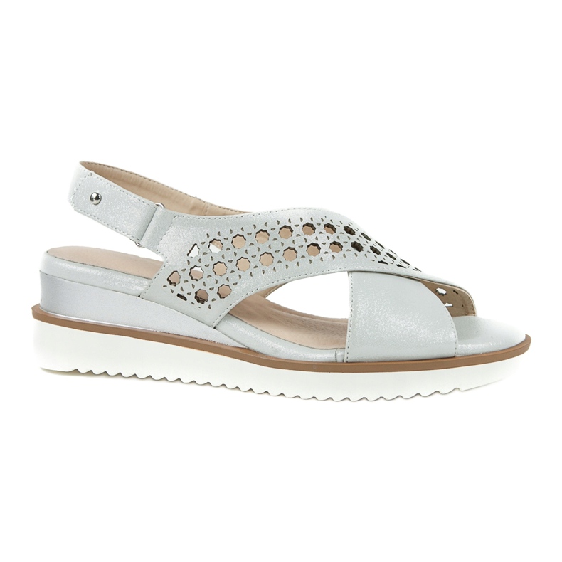 M.Daszyński Sandale de argint pe o pană Daszyński 1838 gri 6