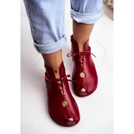 Brogues pentru femei Maciejka Red 03426-08 roșu 4