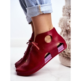 Brogues pentru femei Maciejka Red 03426-08 roșu 5