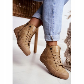 Adidași pentru femei Big Star High Warm Camel GG274072 maro 2