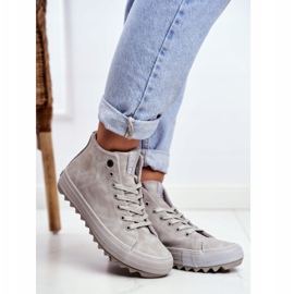 Adidași pentru femei Big Star High Warm Grey GG274070 gri 1