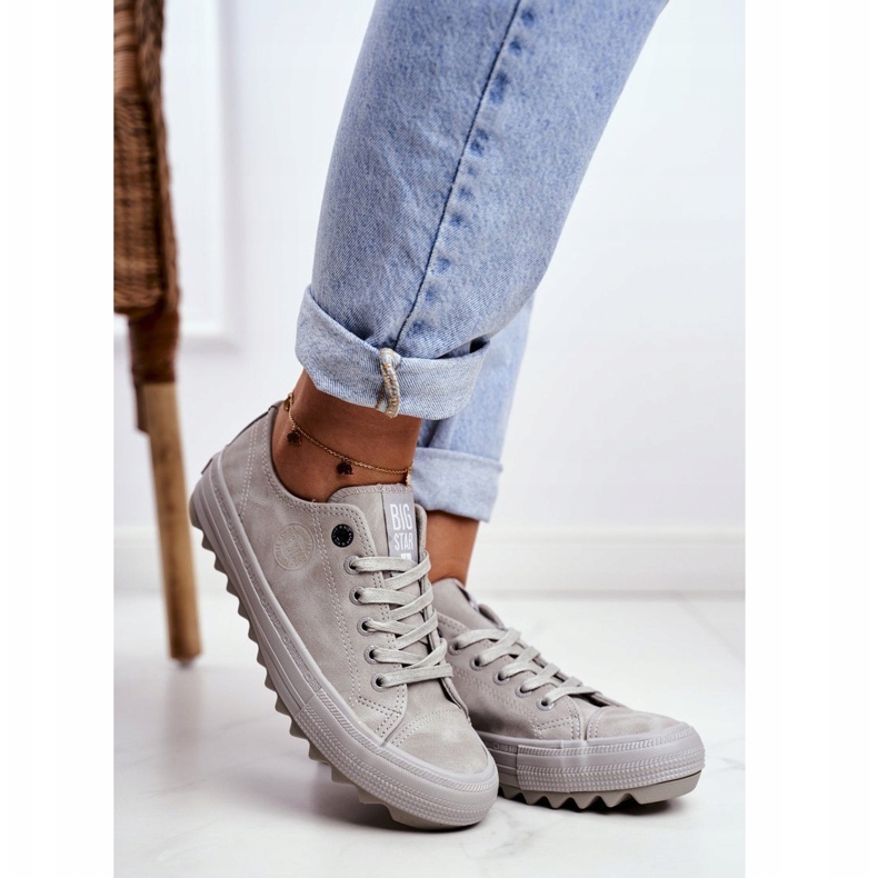 Adidași pentru femei Big Star Grey GG274075 gri 1