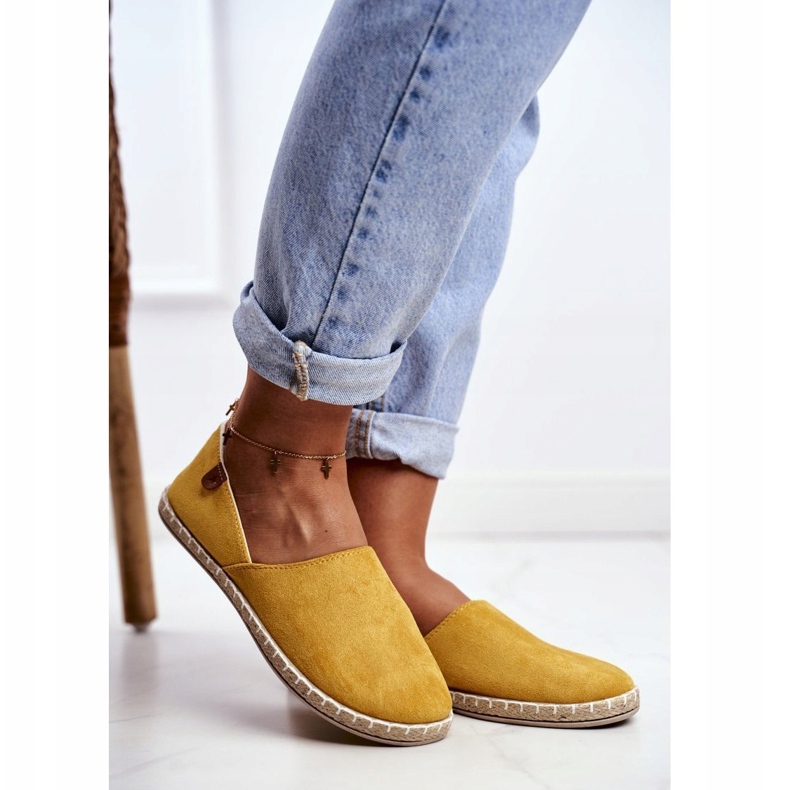 NEWS Espadrile Slip-On Vulcan de culoare galbenă pentru femei 1