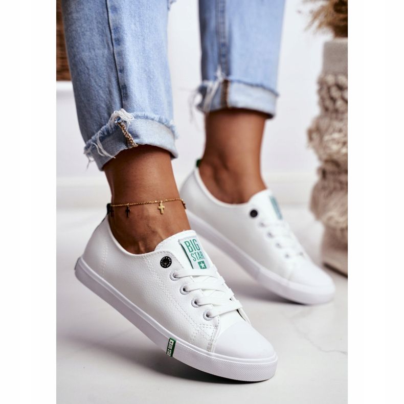 Adidași pentru femei Big Star White GG274006 alb 2