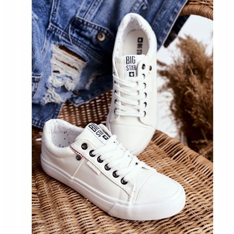 Adidași pentru femei Big Star White GG274060 alb 1
