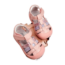 Apawwa Sandale pentru copii cu Velcro Glitter Pink Ontario roz gri 2