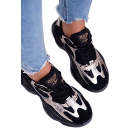 Pantofi sport pentru femei Big Star de Daniel Lopez negru și auriu FF274A524 galben 2