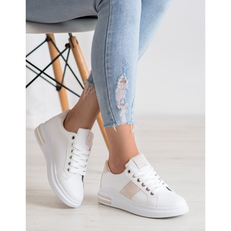 RTX WALK Adidași cu inserții bej alb roz 1