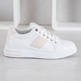 RTX WALK Adidași cu inserții bej alb roz 2