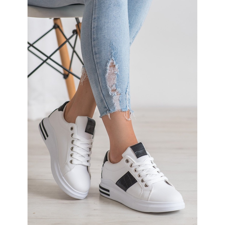 RTX WALK Adidași cu inserții negre alb negru 1