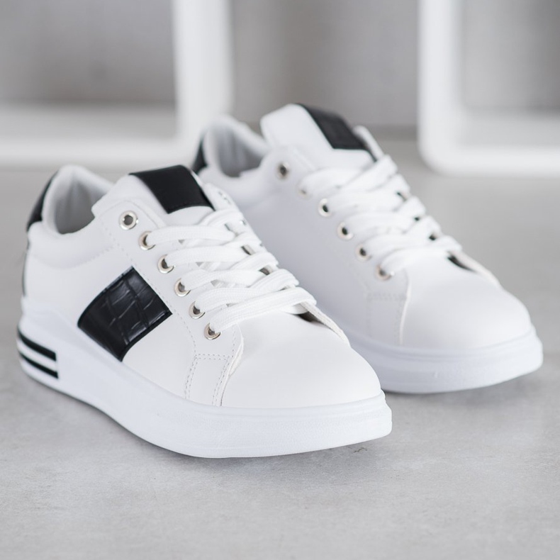 RTX WALK Adidași cu inserții negre alb negru 2