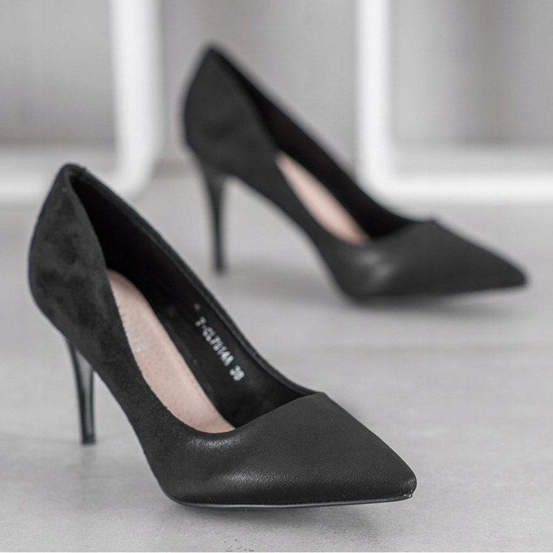 SHELOVET Tocuri înalte negre elegante negru 1 SHELOVET Tocuri înalte negre elegante negru 1