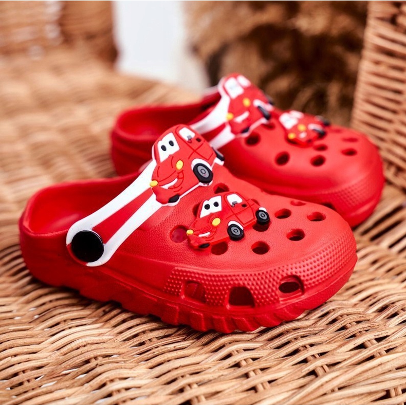 PB2 Papuci pentru copii Foam Crocs Red Cars Bruno roșu 1