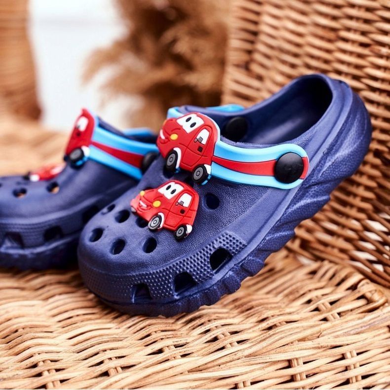 PB2 Papuci pentru copii Foam Crocs Blue Navy Cars Bruno albastru marin 1