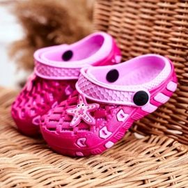 Papuci pentru copii Foam Crocs Pink Starfish Susan roz 1