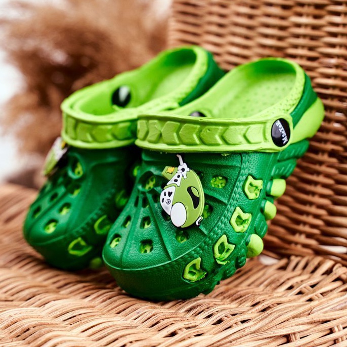 Spumă verde pentru copii Crocs Green Plane Donald 1