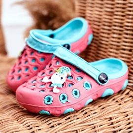 Papuci pentru copii Foam Crocs Red Rabbit Zoë roșu albastru 1