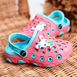 Papuci pentru copii Foam Crocs Red Rabbit Zoë roșu albastru 2