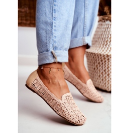 Balerini de damă Lu Boo Braided Beige 4Ever bej 2