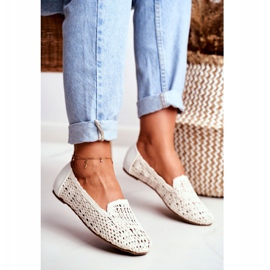Balerini de damă Lu Boo împletit alb 4Ever 1