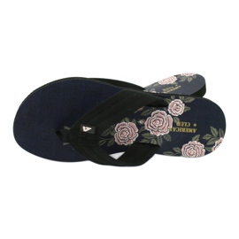 American Club Flip-flops de spumă pentru femei americane JP04 negru roz 2