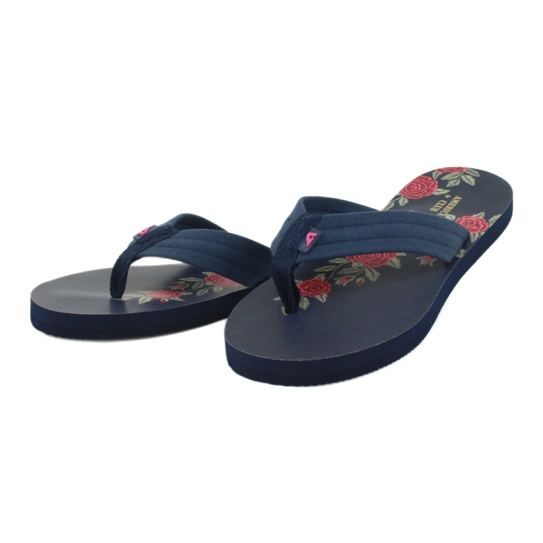 American Club Flip-flops de spumă pentru femei americane JP04 roșu albastru marin 1